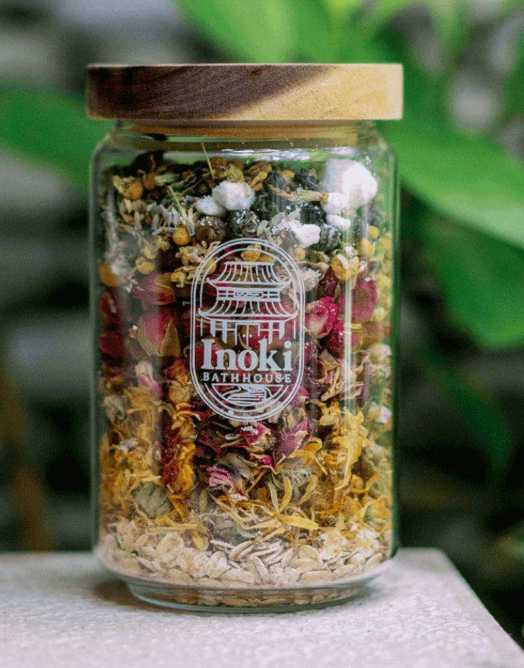 Tea Bath Glass Jar - Inoki Bathhouse