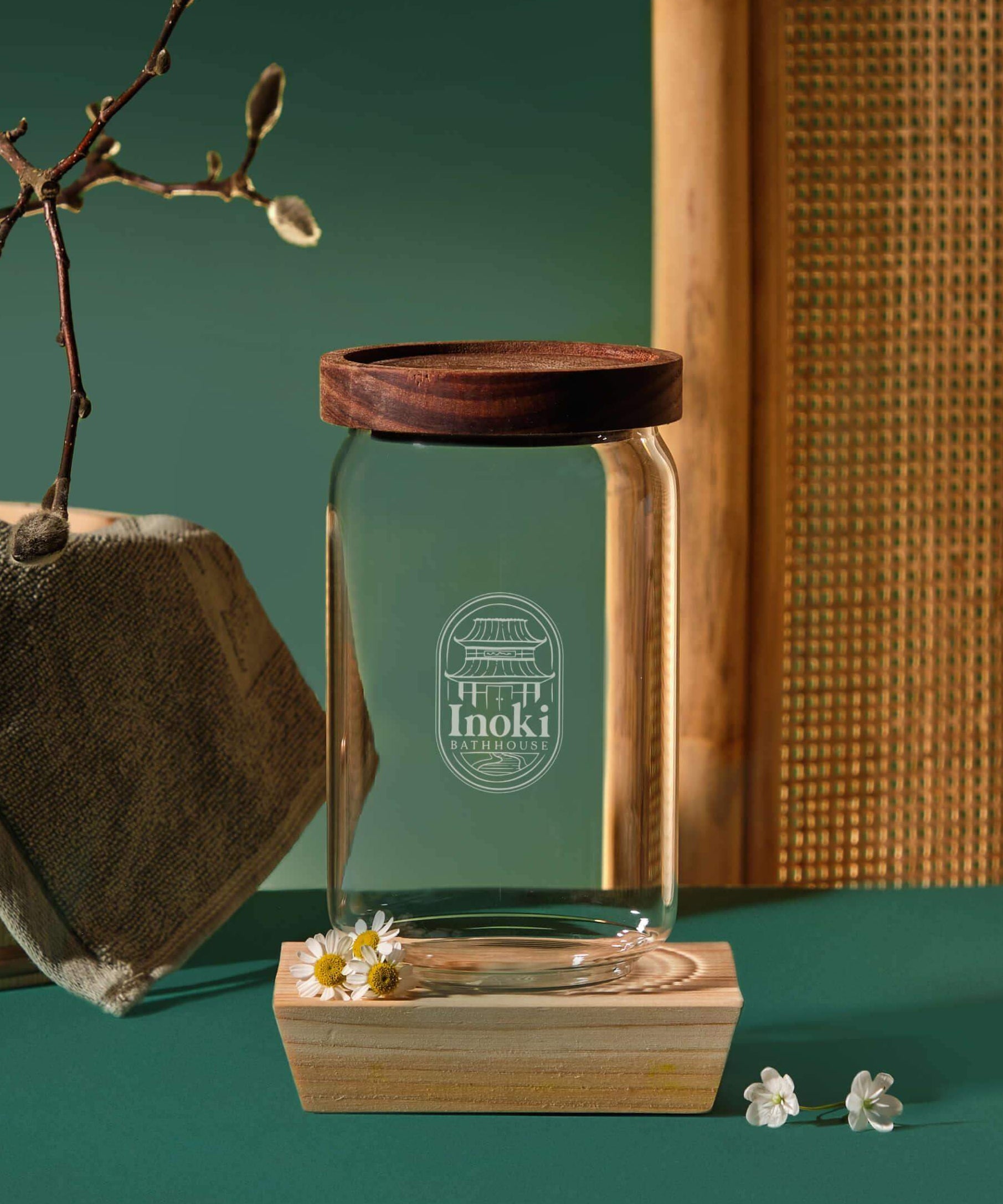 Tea Bath Glass Jar - Inoki Bathhouse