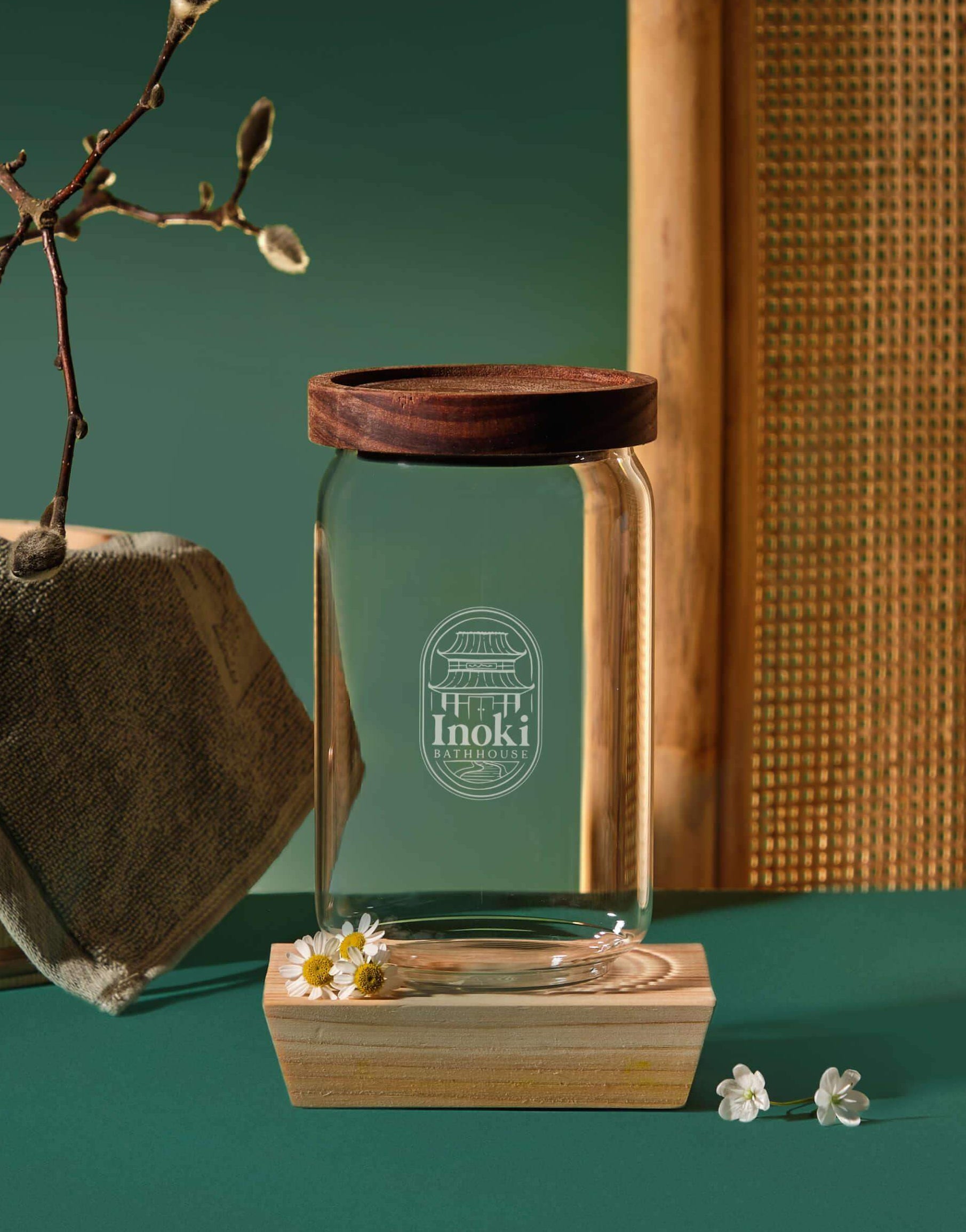 Tea Bath Glass Jar - Inoki Bathhouse