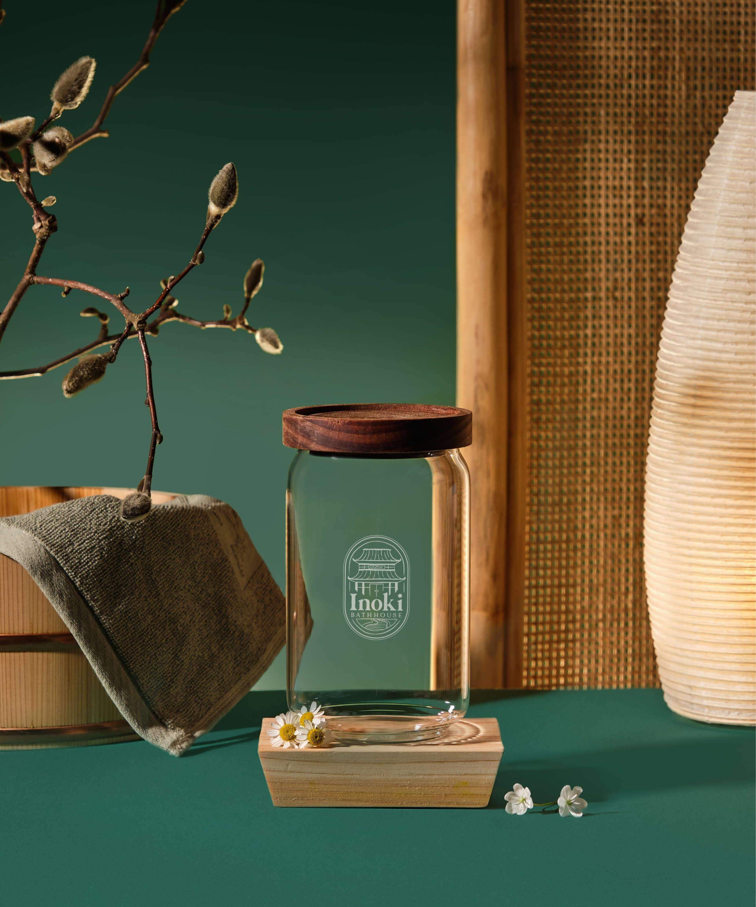 Tea Bath Glass Jar - Inoki Bathhouse