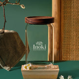 Four Tea Bath Glass Jars