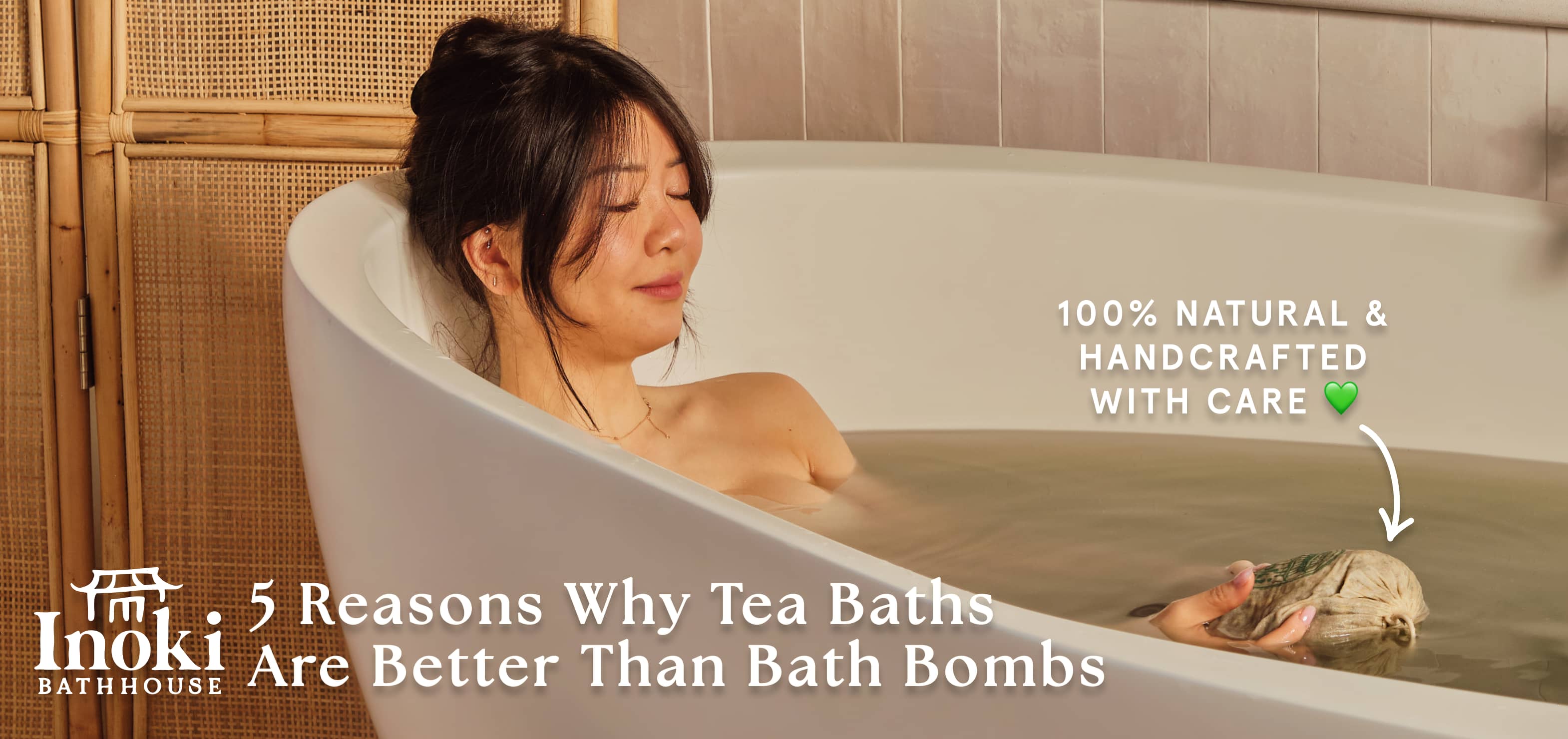 Discover Inoki’s all-natural, pH-balanced tea baths—designed to outshine bath bombs with deeper relaxation, gentle skincare, and soothing muscle relief.