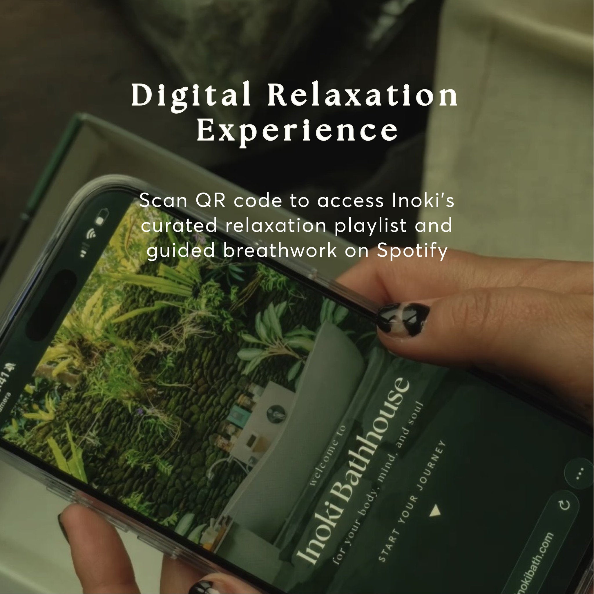 Digital relaxation experience - guided breathwork and relaxation playlist on Spotify